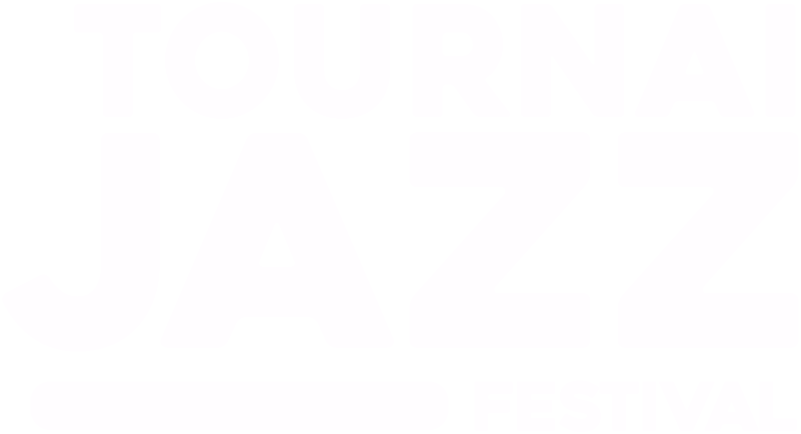 Logo Tournai Jazz Festival - negatif - monochromme - sans bord perdus
